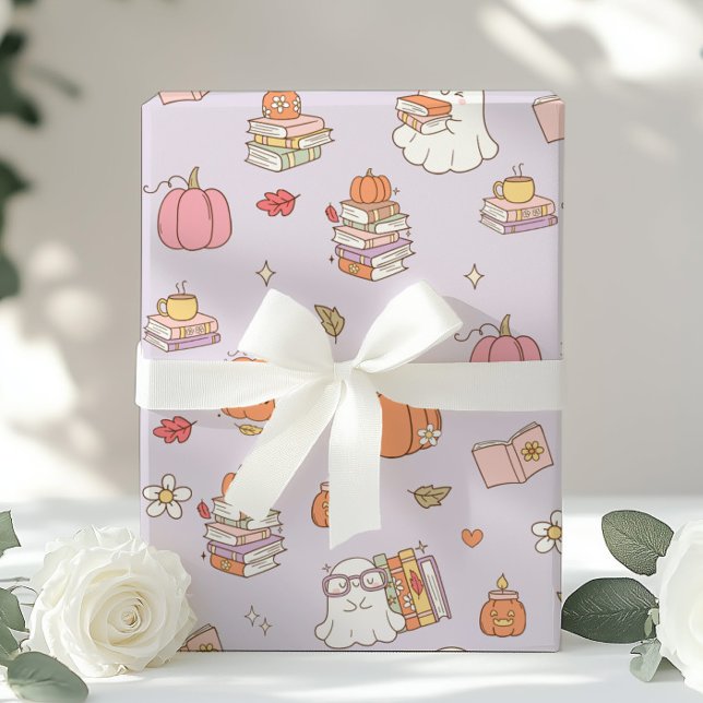 Papier Cadeau Little Boo Lilac Whimsical Books Baby shower (Créateur téléchargé)