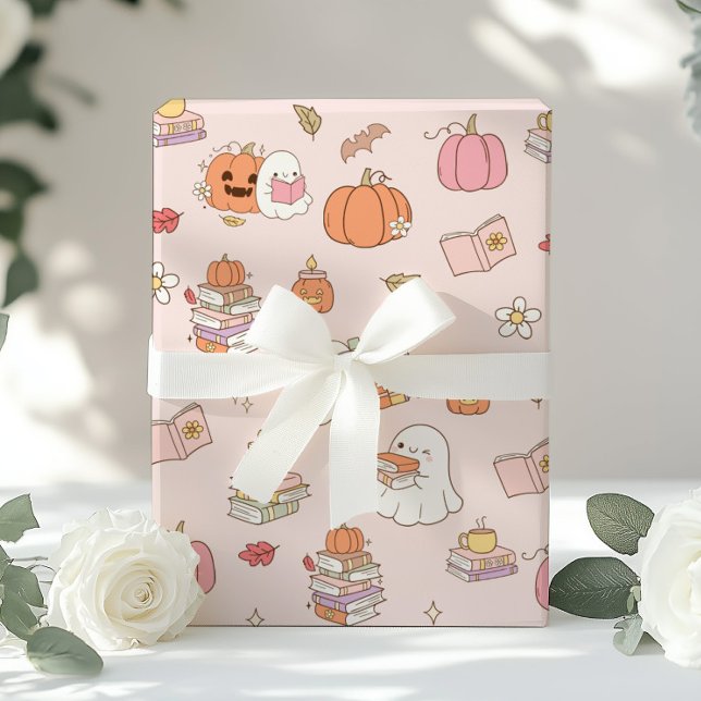 Papier Cadeau Little Boo rose Whimsical Books Baby shower (Créateur téléchargé)