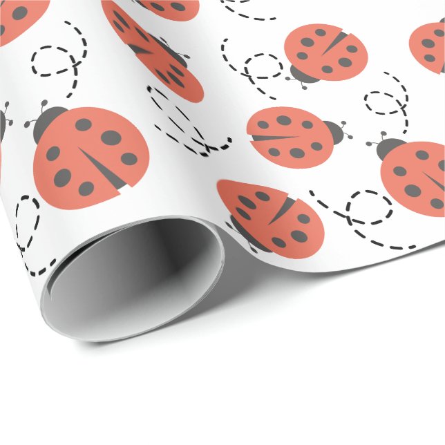 Papier Cadeau Little Log Ladybug (Coin rond)