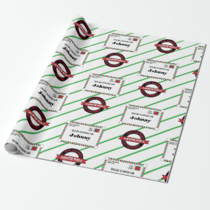 Papier Cadeau Livraison spéciale père Noël Toy Factory pour enfa