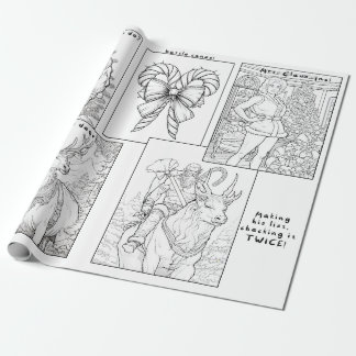 Papier Cadeau Livre de coloriage de Battle Père Noël & Co