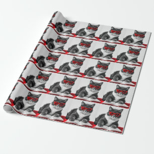 Papier Cadeau Livre de lecture Cat