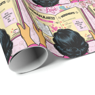 Papier Cadeau Livre de recettes de Momfulness - Art comique mign