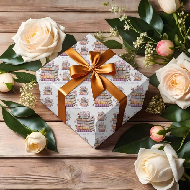 Papier Cadeau Livre d'histoires de nouveau chapitre Shower de ma (Créateur téléchargé)