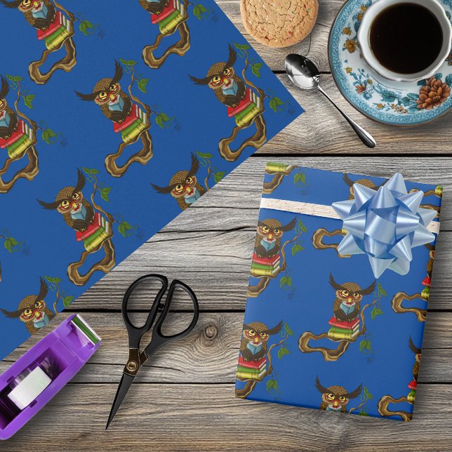 Papier Cadeau Livres Cute Owl (Créateur téléchargé)