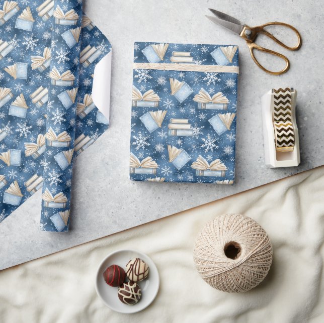 Papier Cadeau Livres de lecture de Noël (Artisanat)