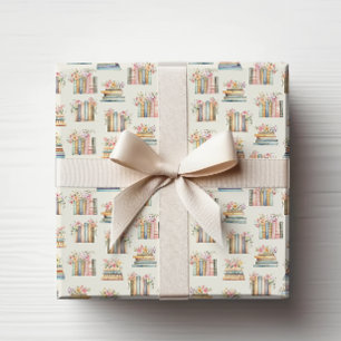 Papier Cadeau Livres floraux