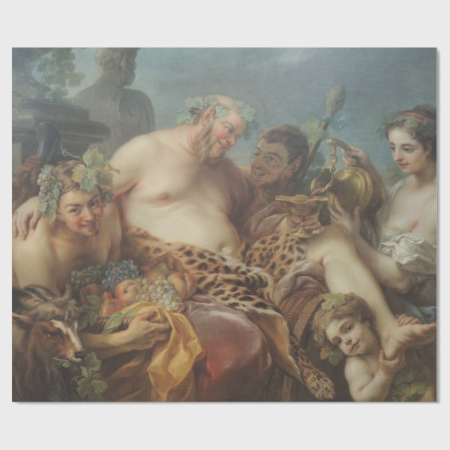Papier Cadeau L'ivresse de Silenus (par Carle van Loo) (Plat)