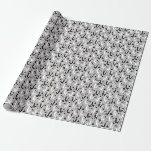 Papier Cadeau Llama cactus montagnes, motif sans soudure.