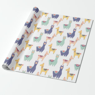 Papier Cadeau Llamas