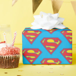 Papier Cadeau Logo classique Supergirl avec fond bleu