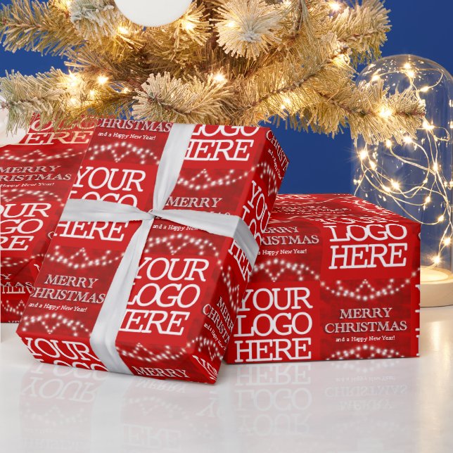 Papier Cadeau Logo D'Affaires Joyeux Noël Et Bonne Année (Vacances)