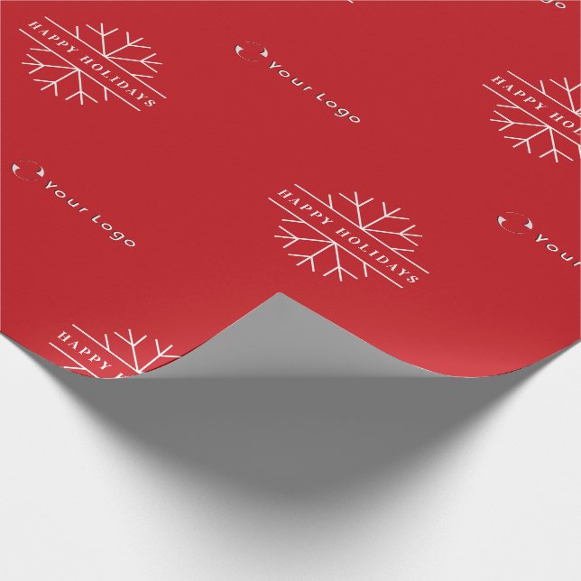Papier Cadeau Logo d'affaires Red Christmas Snowflake Lp Wrapper (Coin)