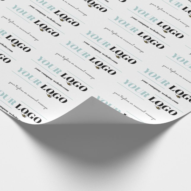 Papier Cadeau Logo de l'entreprise avec message personnalisé et  (Coin)