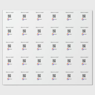 Papier Cadeau logo de l'entreprise d'avis Google Scan QR avis