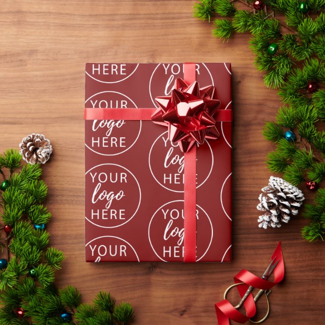 Papier Cadeau Logo de l'entreprise de Noël moderne  (Cadeau de vacances)