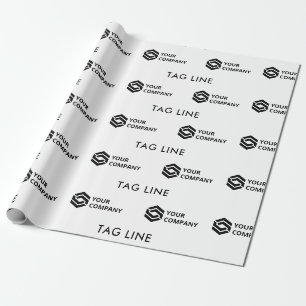 Papier Cadeau Logo de l'entreprise personnalisée et ligne de bal