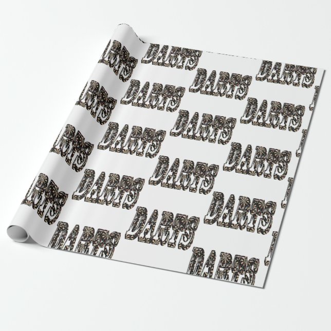Papier Cadeau Logo de l'image de fléchettes, (Déroulé)
