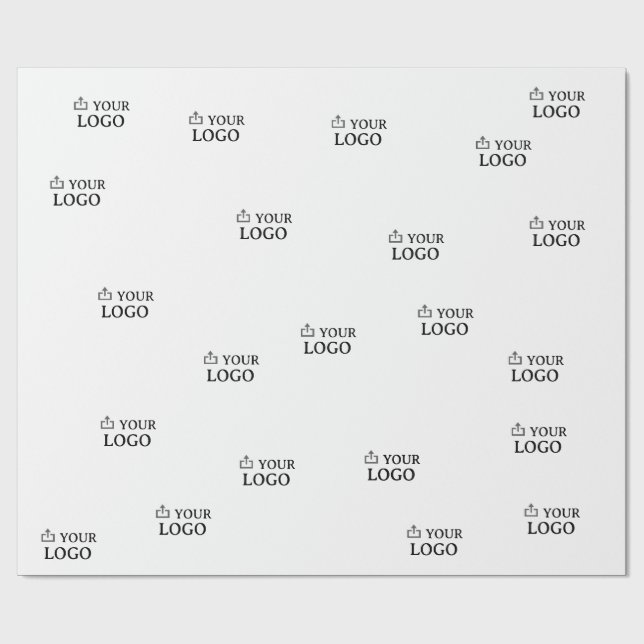 Papier Cadeau Logo de société personnalisé (Plat)