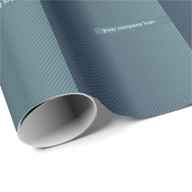 Papier Cadeau LOGO DE VOTRE ENTREPRISE, personnalisé (Coin rond)