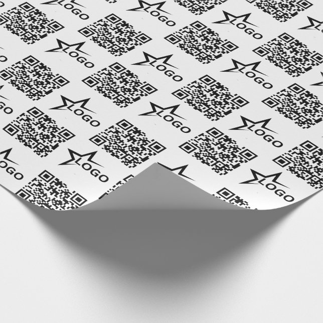 Papier Cadeau Logo d'entreprise personnalisé et code QR (Coin)