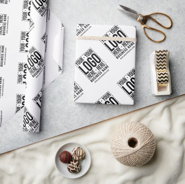 Papier Cadeau Logo d'entreprise personnalisé pour société modern (Artisanat)