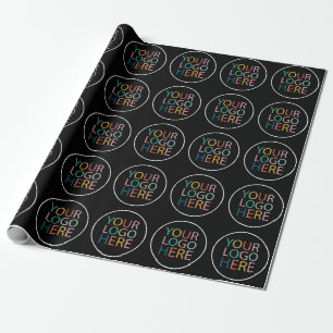 Papier Cadeau Logo d'entreprise personnalisé professionnel noir