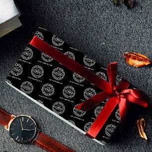 Papier Cadeau Logo d'entreprise sur mesure en noir