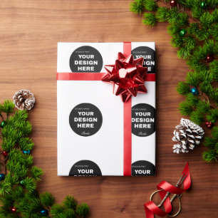 Papier Cadeau Logo élégant, minimaliste et épuré de code QR noir