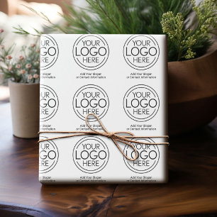 Papier Cadeau Logo Office Business de base avec informations de