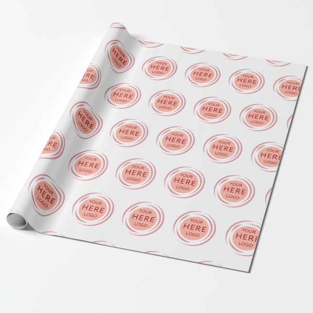 Papier Cadeau Logo promotionnel personnalisé Marqué blanc (Déroulé)