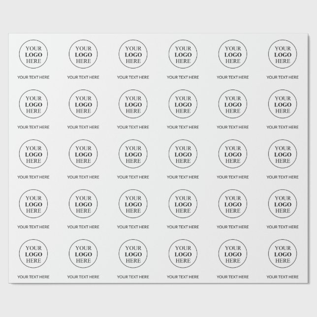 Papier Cadeau Logo promotionnel personnalisé - Pas de commande m (Plat)