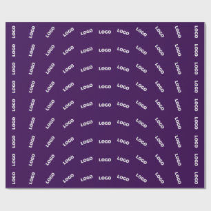 Papier Cadeau Logo Unique ou Motif d'Image Téléchargée Violet