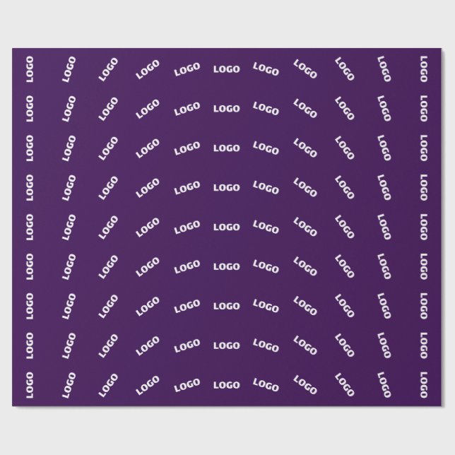 Papier Cadeau Logo Unique ou Motif d'Image Téléchargée | Violet (Plat)