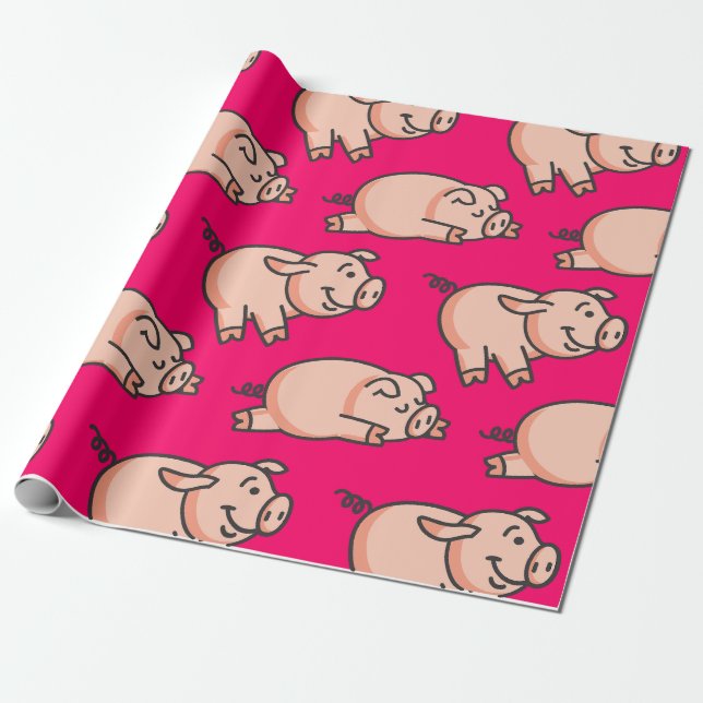 Papier Cadeau Lolailo 19 Rose (Déroulé)