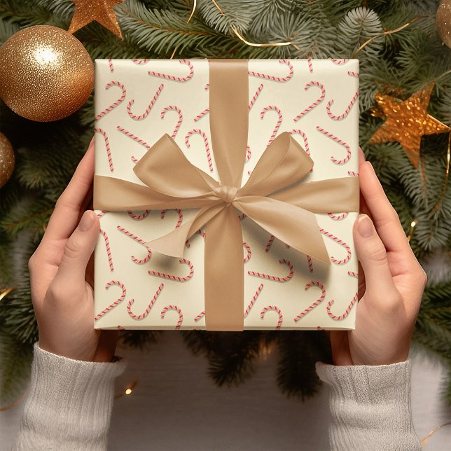 Papier Cadeau Lollipop Motif avec Sucres de canne Noël saison (Créateur téléchargé)