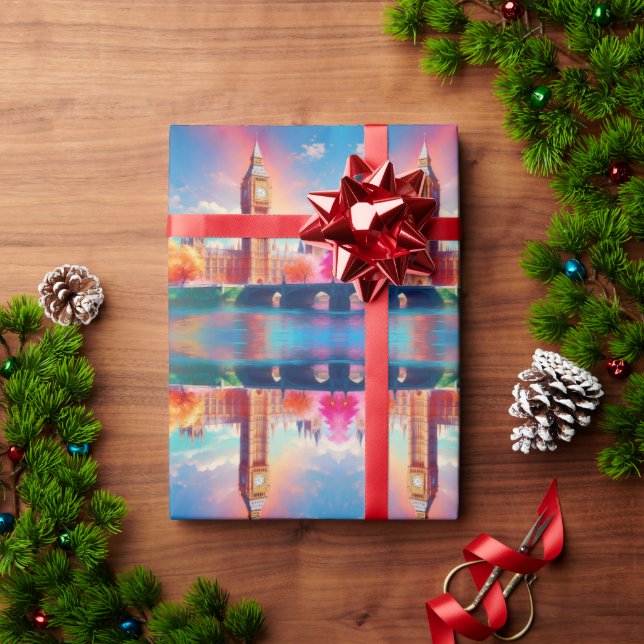 Papier Cadeau Londres Big Ben Angleterre (Cadeau de vacances)