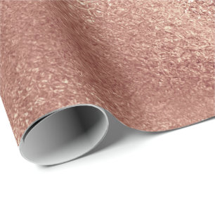 Papier Cadeau L'or de rose de rose rougissent poudre en verre