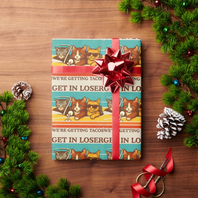 Papier Cadeau Loser, on prend des tacos (Cadeau de vacances)
