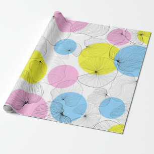 Papier Cadeau Lotus feuille dessine à la main le contour avec de