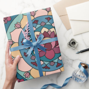 Papier Cadeau Lotus Mandala Lotus Fleur Floral