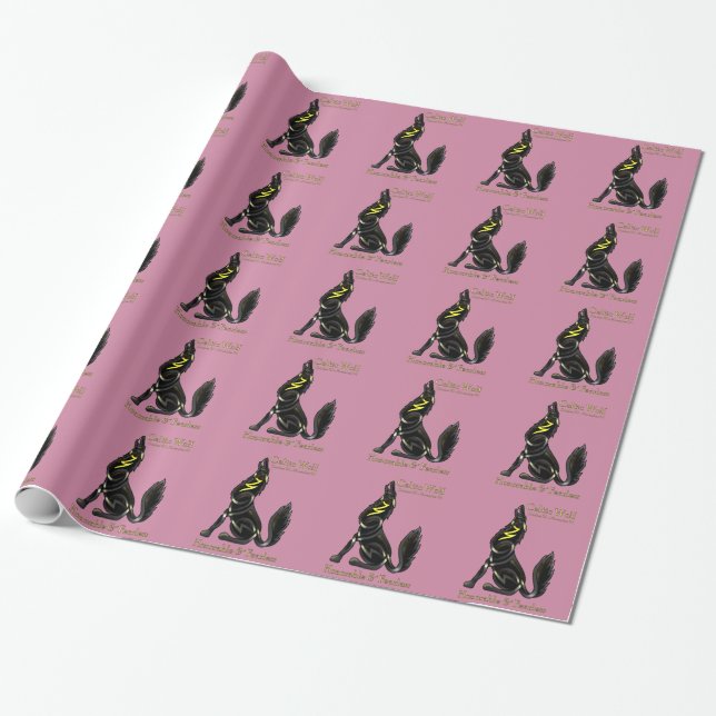 Papier Cadeau Loup celtique (Déroulé)