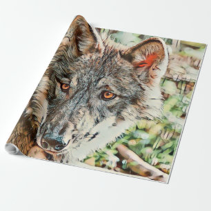 Papier Cadeau loup cinglé