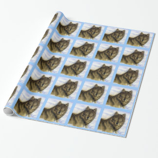 Papier Cadeau Loup d'hiver
