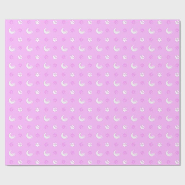 Papier Cadeau Loup-Garou Rose  (Plat)