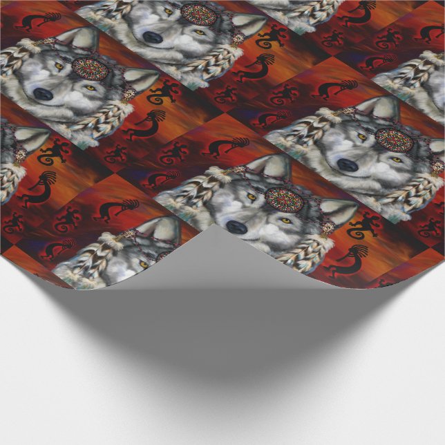 PAPIER CADEAU LOUP GRIS (Coin)