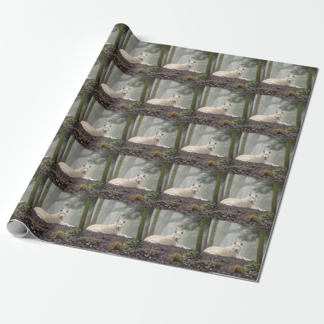 Papier Cadeau Loup solitaire (Déroulé)