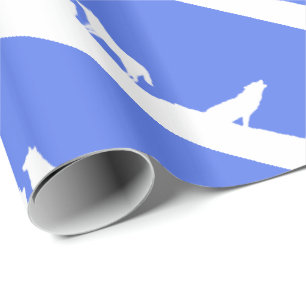 Papier Cadeau Loups en papier d'enveloppement de neige