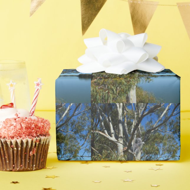Papier Cadeau L'Ours De Koala Dormait Dans Un Arbre De Gomme, (Fête d'anniversaire)