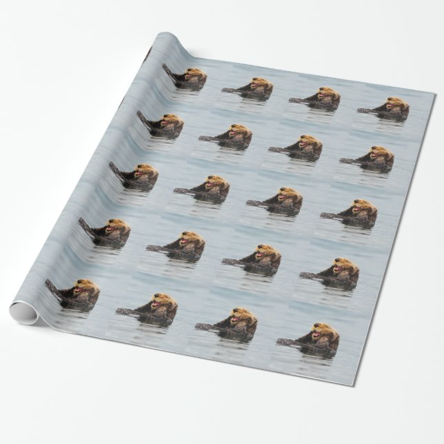 Papier Cadeau Loutre de mer d'Alaska (Déroulé)